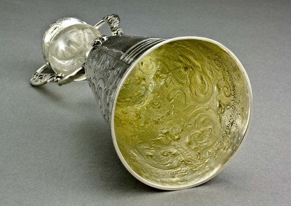 Antique German Silver Marriage (or Bridal) Cup - also called Wager Cup